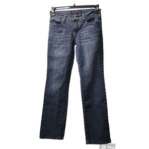 Fluid Jeans Embellished‎ Pockets Dark Wash Denim Jeans Bootcut Style